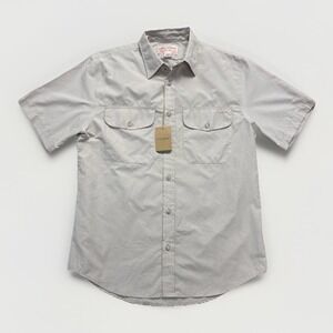 Filson Rainier Shirt Mens S Desert Tan Casual Button Hiking Outdoor Short Sleeve